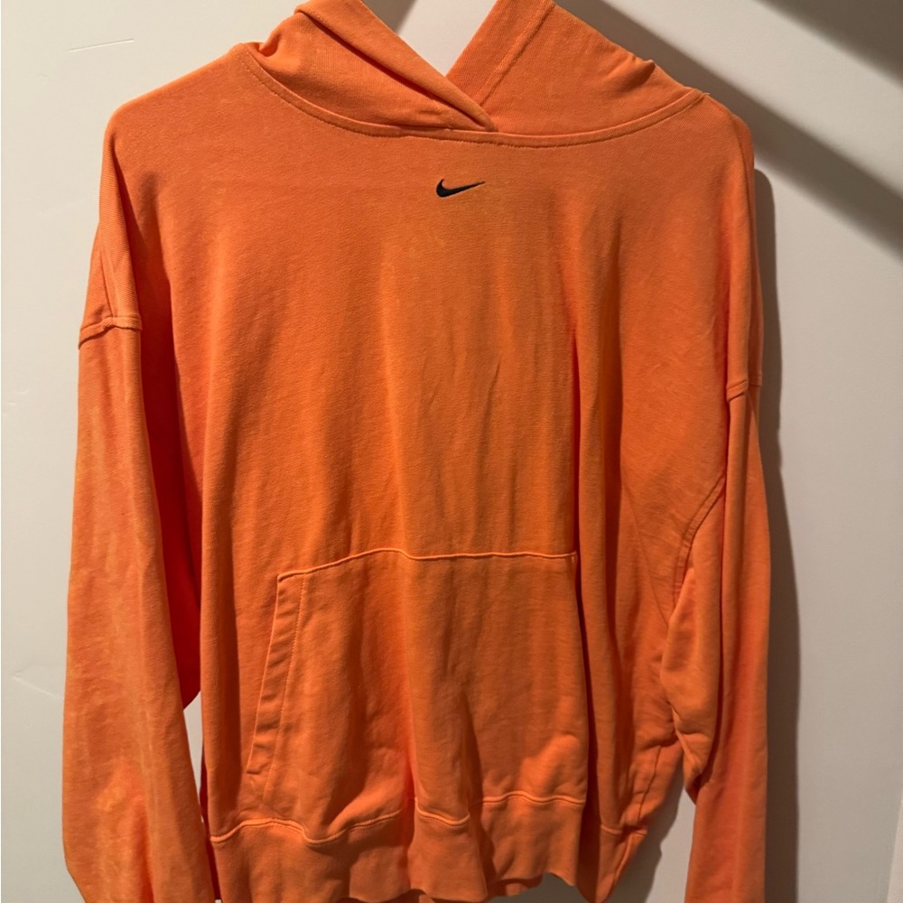 Nike Orange Sweater with Classic Pullover Design